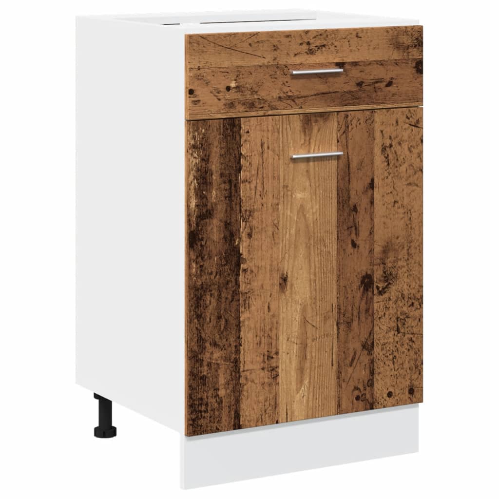 Drawer Bottom Cabinet Lyon Old Wood 50x46x81.5 cm Engineered Wood
